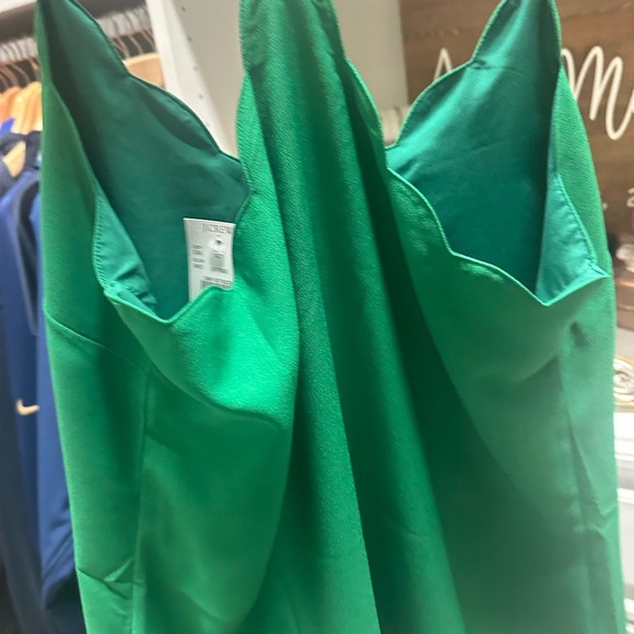 J Crew Factory Green Scalloped Camisole Top - Picture 4 of 6